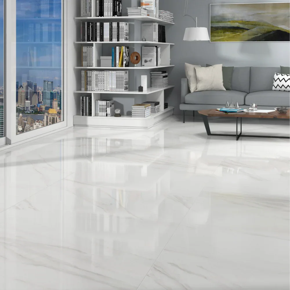 Calacata Mechida White Marble Porcelain Tile