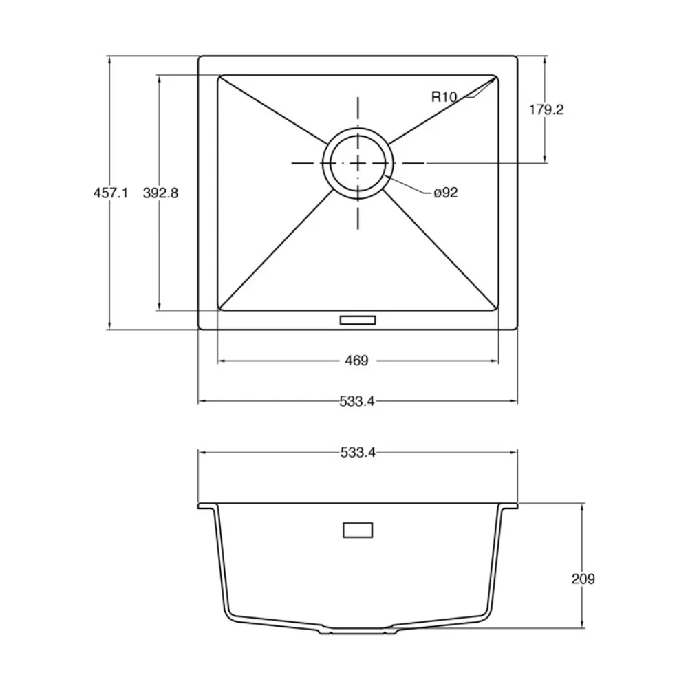 CAVAUNO 469U 1810 Mocha Sink - Image 2