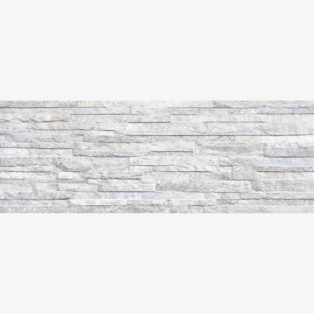 Cross Rock White Wall Cladding Porcelain Tile 32 x 89cm - Image 2