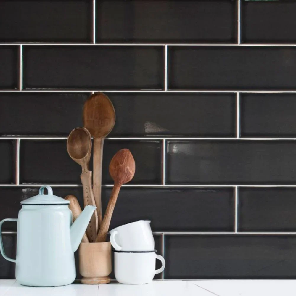 Daurmont Black Subway Tile 10 x 30cm