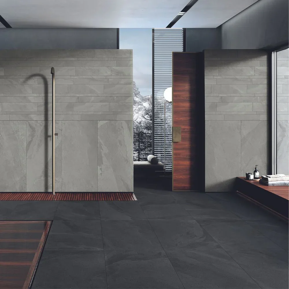 Di Janeiro Slate Black Porcelain Tile 30 x 60cm