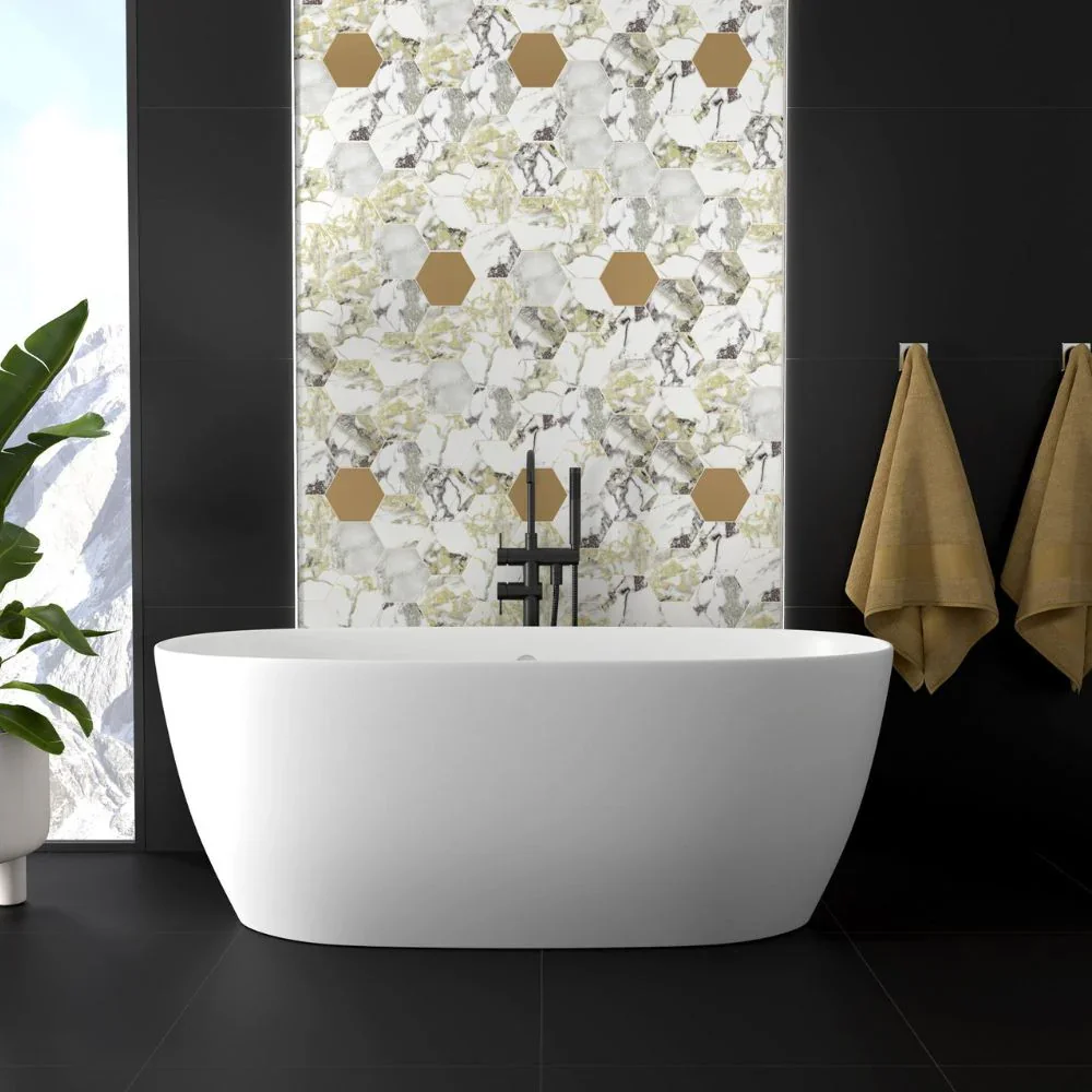 Estelle Black Porcelain Tile 60 x 120cm - Image 2