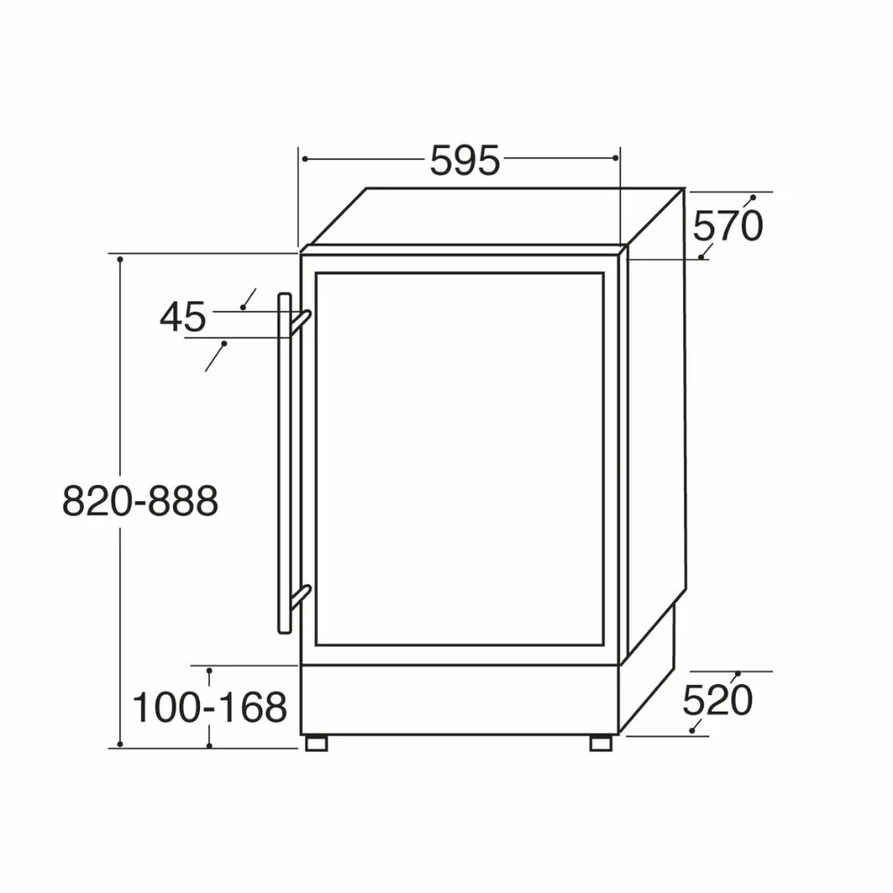 Freestanding / Undercounter Wine Cooler FWC604BL - Image 2