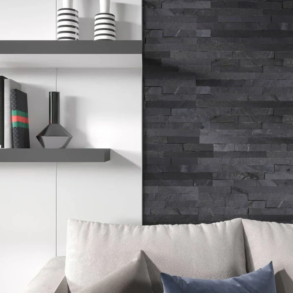 Imperial Black Riven Cladding 10 x 40cm