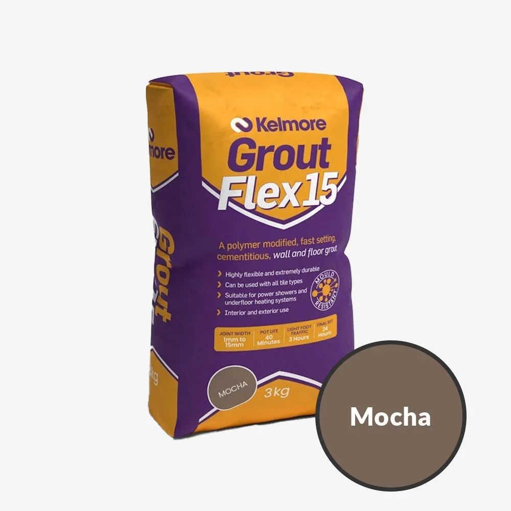 Kelmore Flex15 Wall & Floor Coloured Tiling Grout | 3kg - Image 11