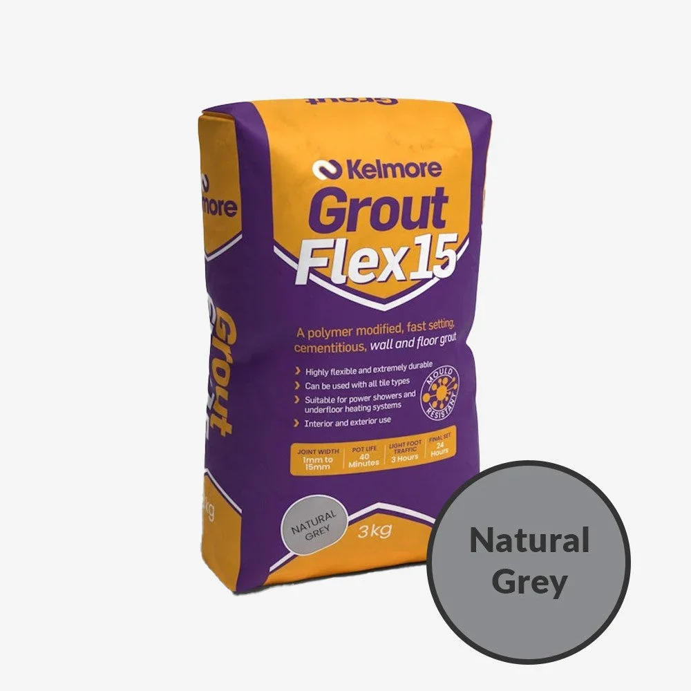 Kelmore Flex15 Wall & Floor Coloured Tiling Grout | 3kg - Image 12