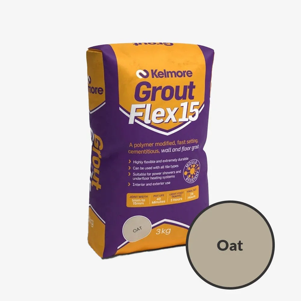 Kelmore Flex15 Wall & Floor Coloured Tiling Grout | 3kg - Image 13