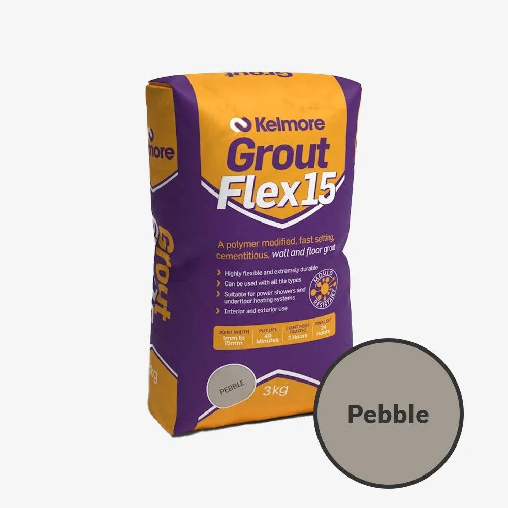 Kelmore Flex15 Wall & Floor Coloured Tiling Grout | 3kg - Image 14