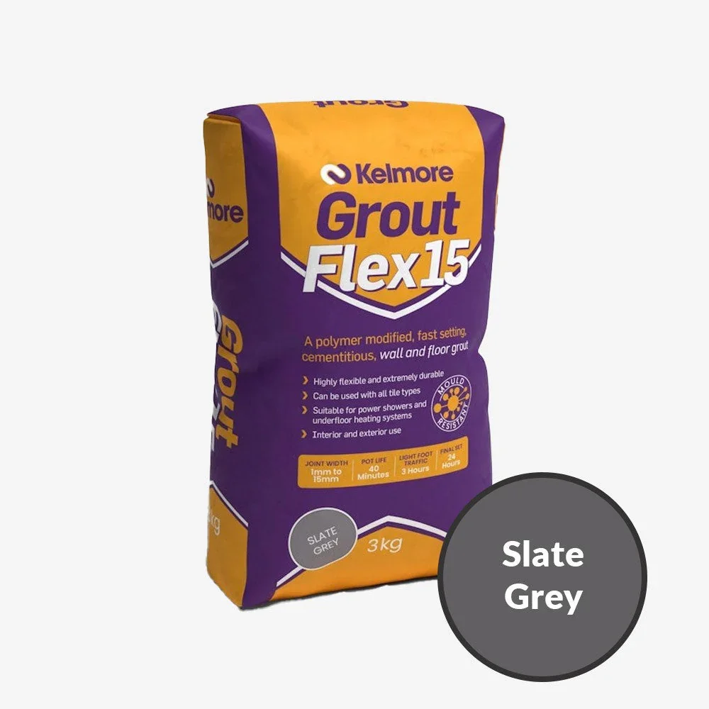 Kelmore Flex15 Wall & Floor Coloured Tiling Grout | 3kg - Image 16