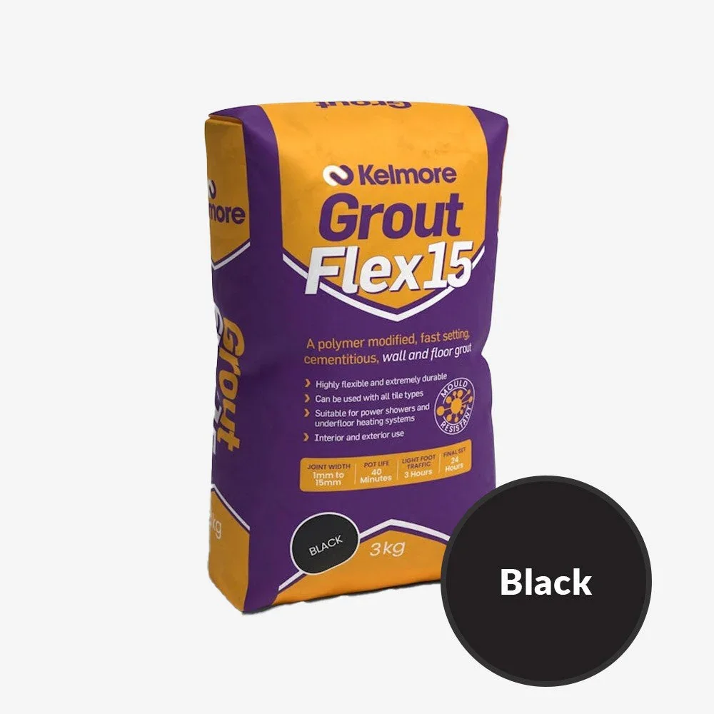 Kelmore Flex15 Wall & Floor Coloured Tiling Grout | 3kg - Image 3