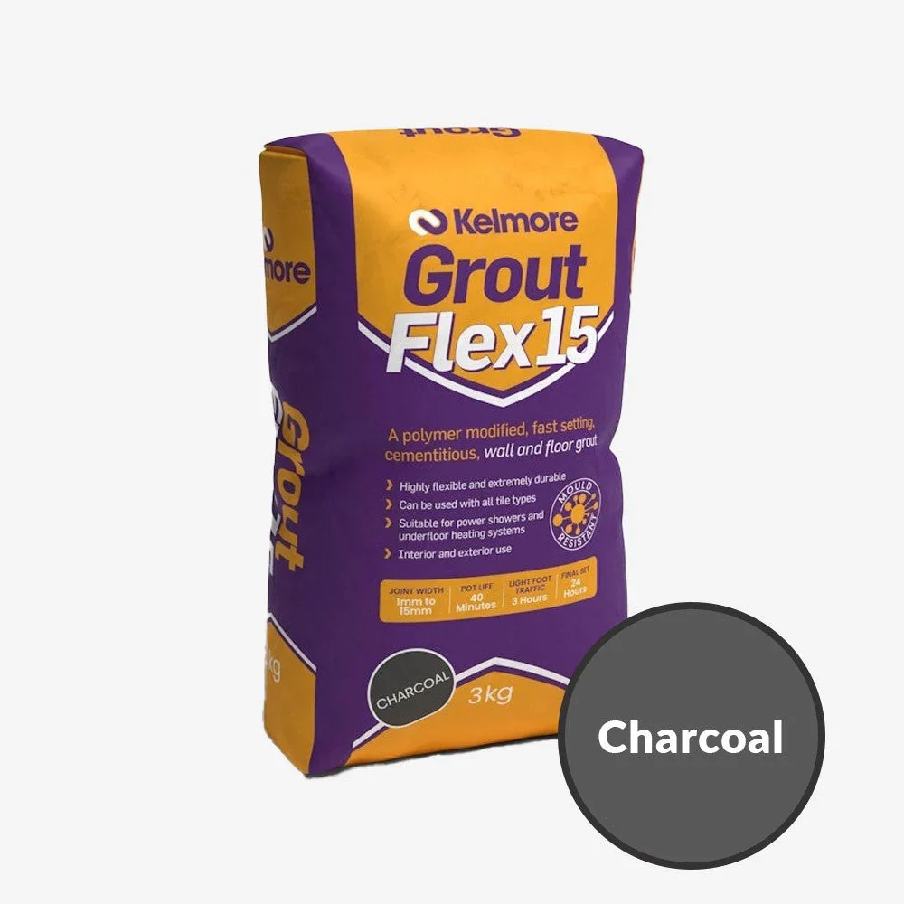 Kelmore Flex15 Wall & Floor Coloured Tiling Grout | 3kg - Image 5