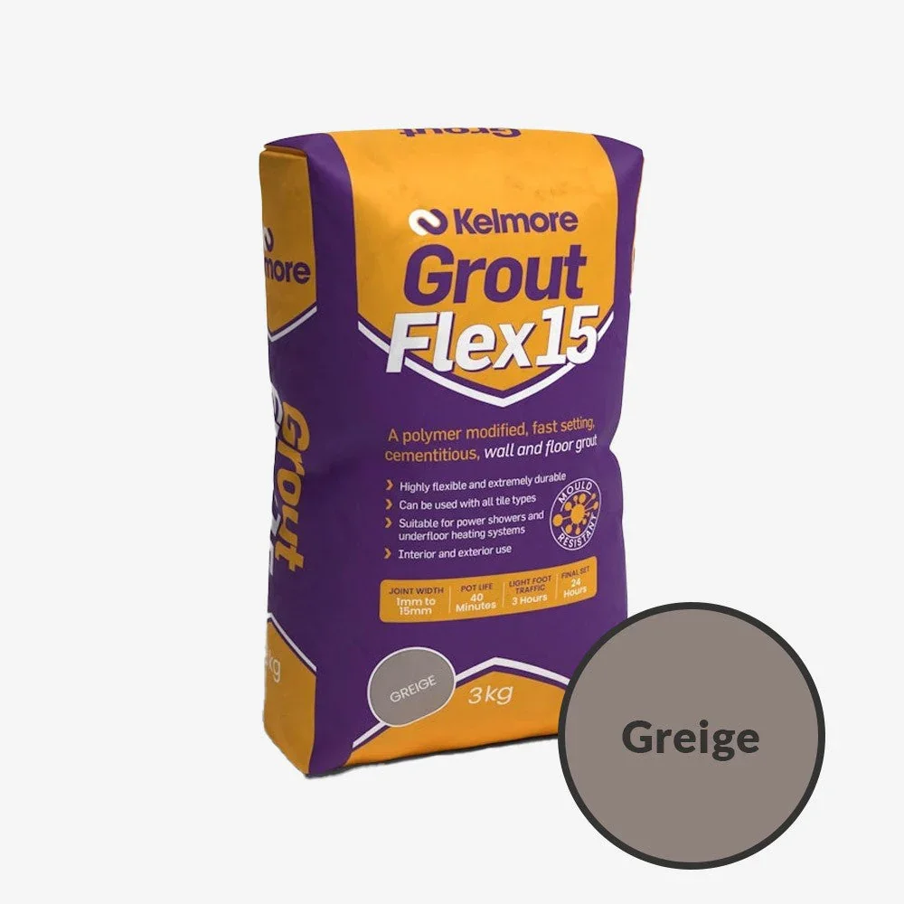 Kelmore Flex15 Wall & Floor Coloured Tiling Grout | 3kg - Image 7
