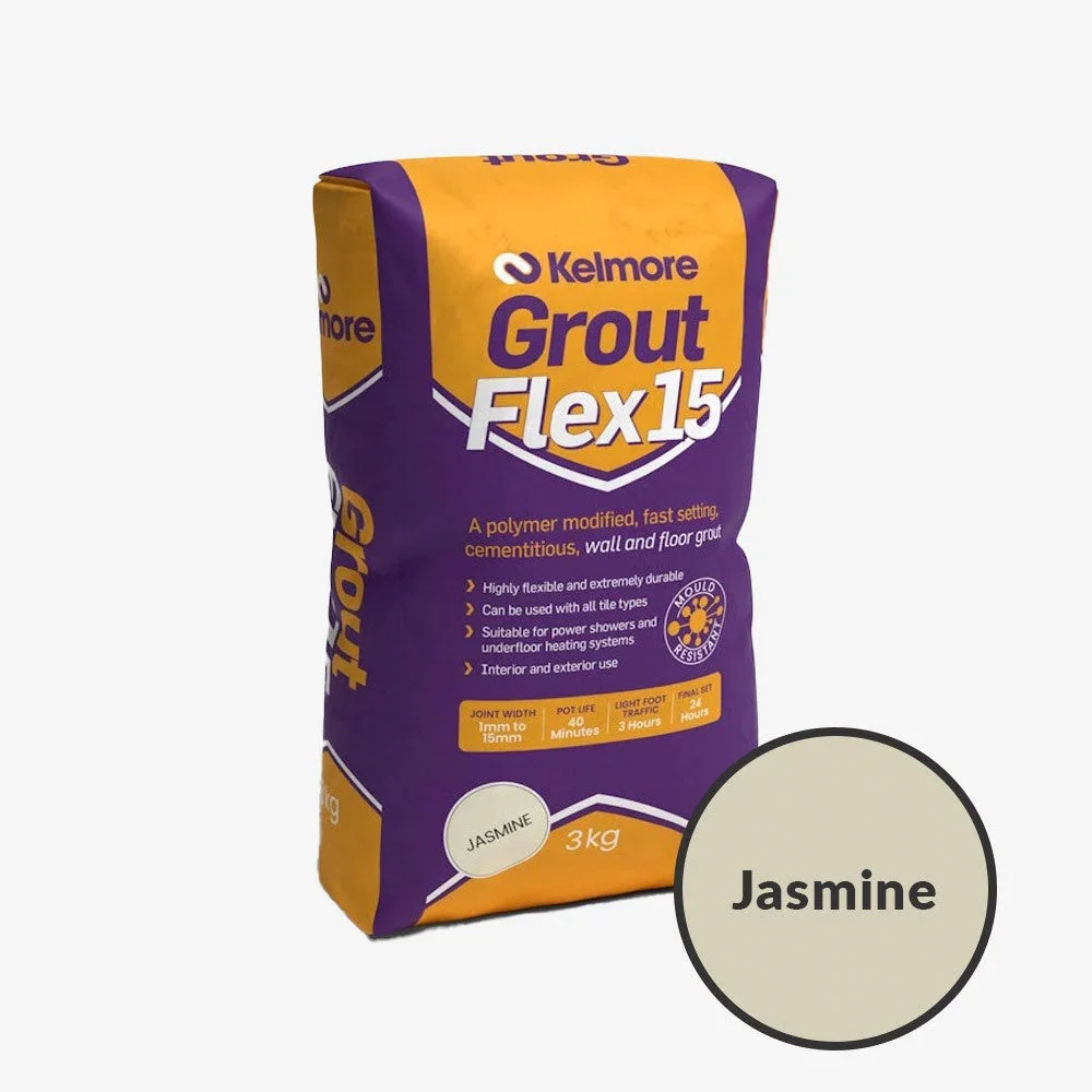 Kelmore Flex15 Wall & Floor Coloured Tiling Grout | 3kg - Image 8