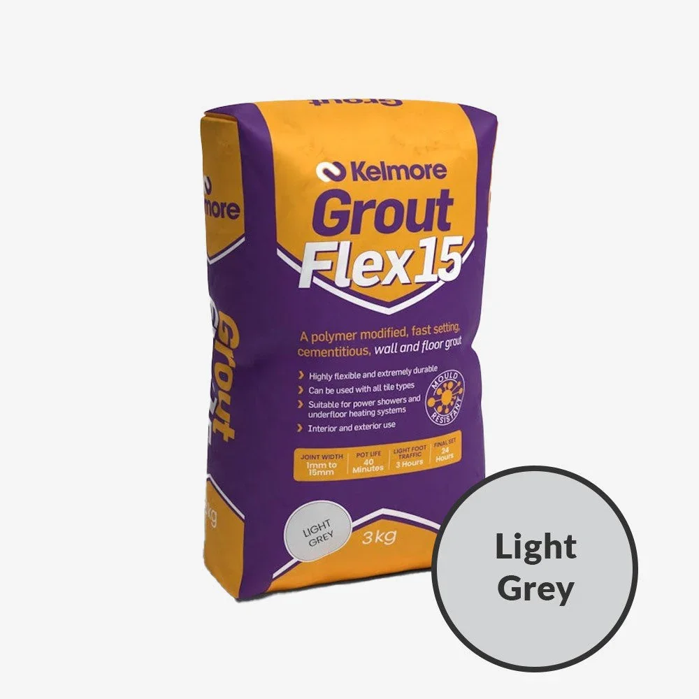 Kelmore Flex15 Wall & Floor Coloured Tiling Grout | 3kg - Image 9