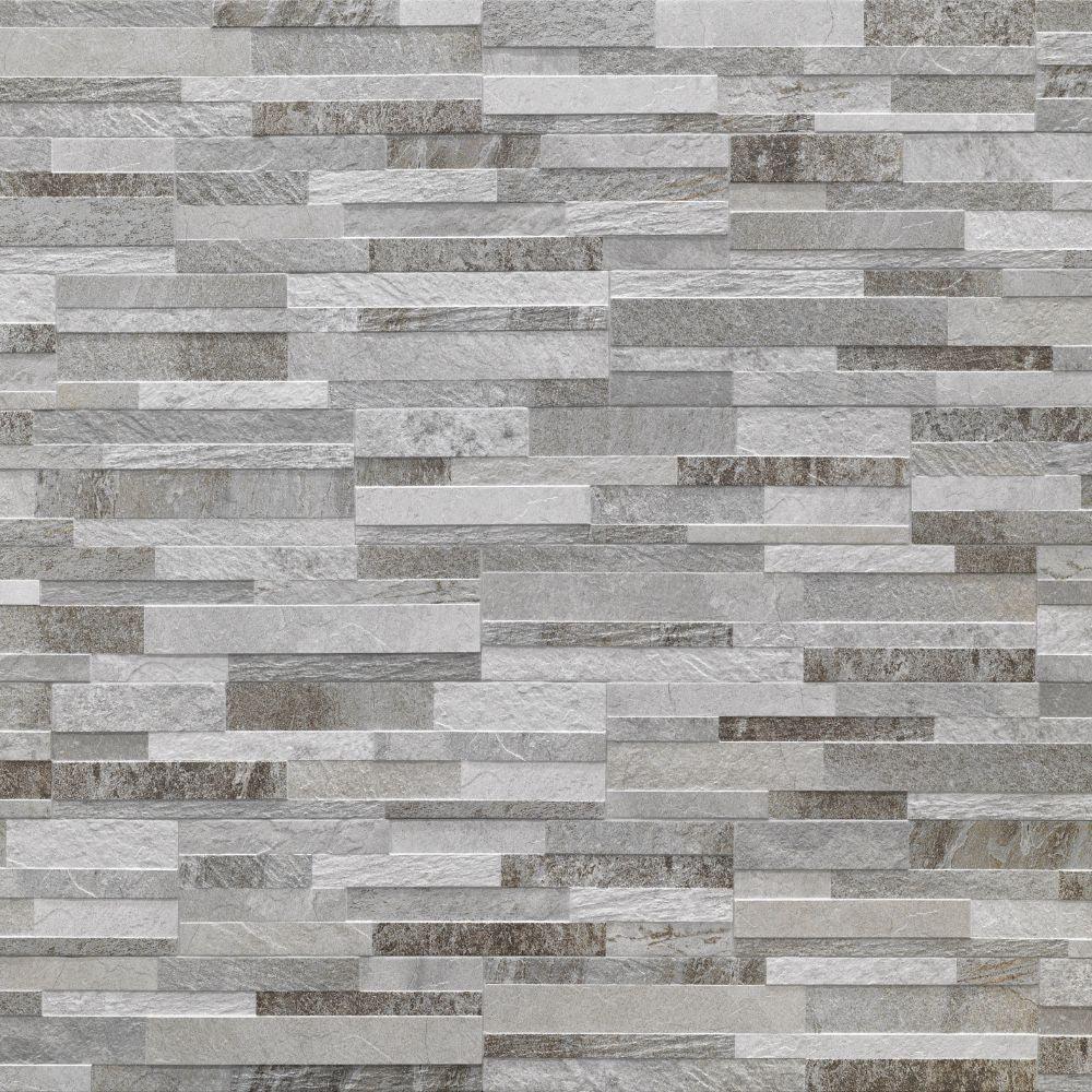 Kube Grey Split-Faced Tile Porcelain Tile 15 x 61cm - Image 2