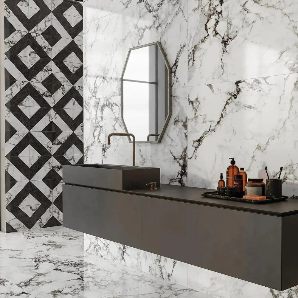Le Macerie White Porcelain Tile 60 x 120cm