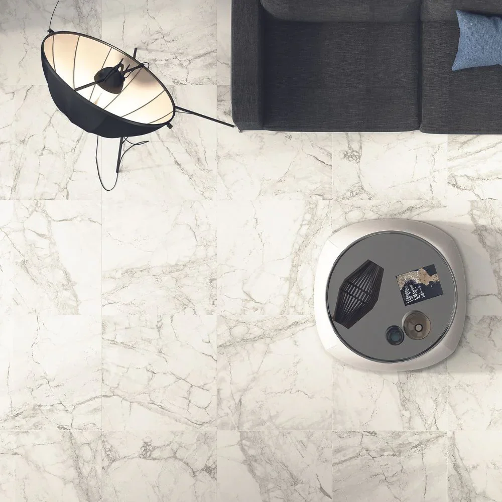 Luna White Porcelain Tile 75 x 75cm