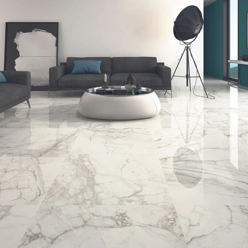 Luna White Porcelain Tile 75 x 75cm - Image 2