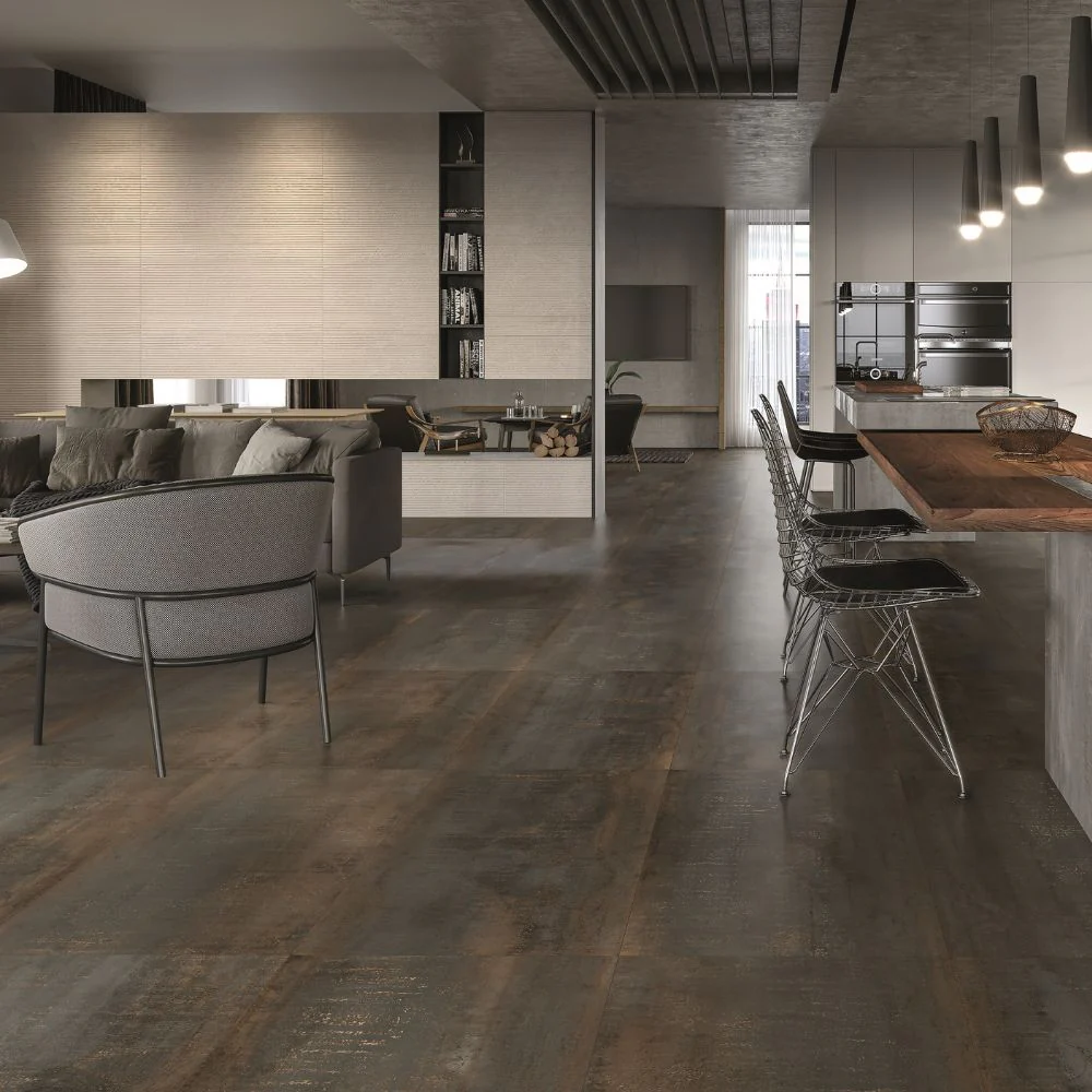 Metalizzed Rust Porcelain Tile