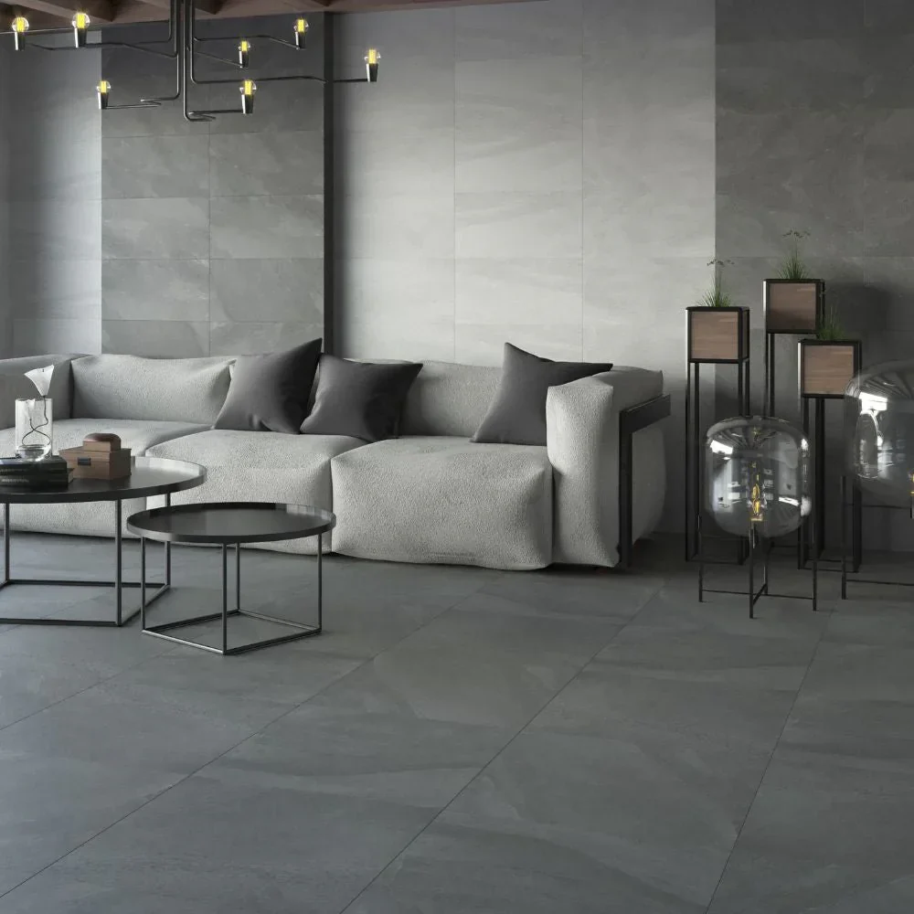 Muiz Dark Grey Porcelain Tile 60 x 60cm