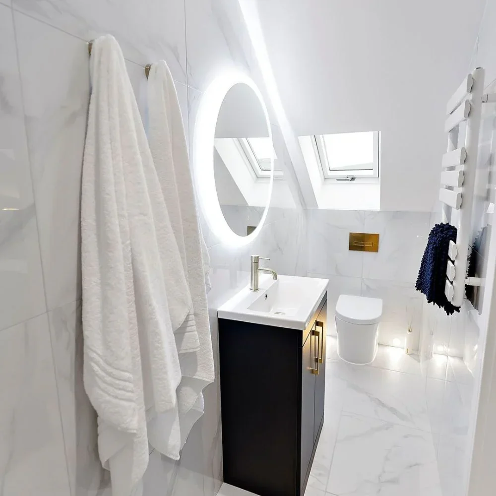Neptune Marble White Porcelain Tile - Image 5