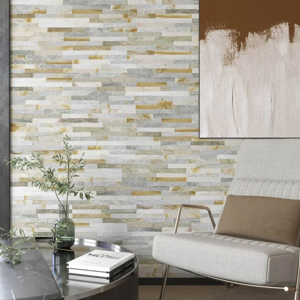 Oyster Quartzite Riven Cladding 10 x 40cm