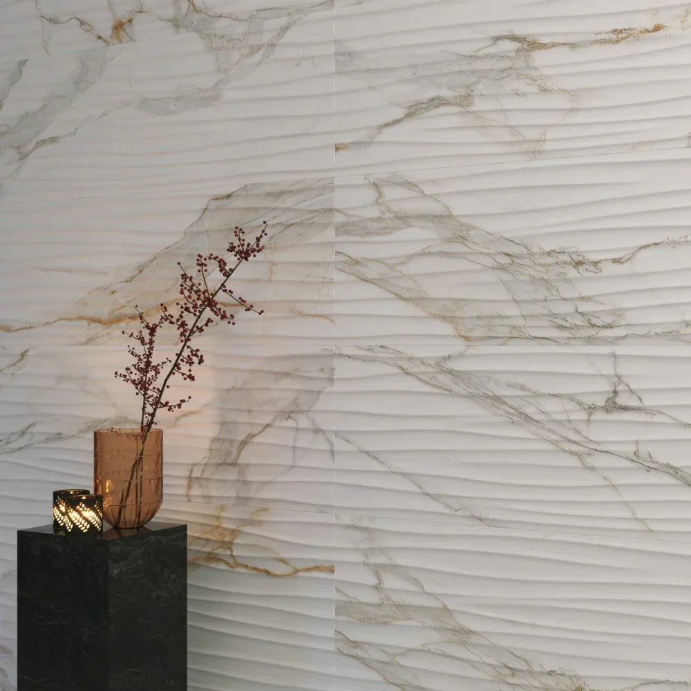 Pacco Gold 3D Decor Tile 33.3 x 100cm