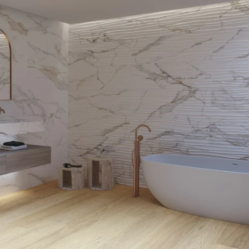Pacco Gold 3D Decor Tile 33.3 x 100cm - Image 2
