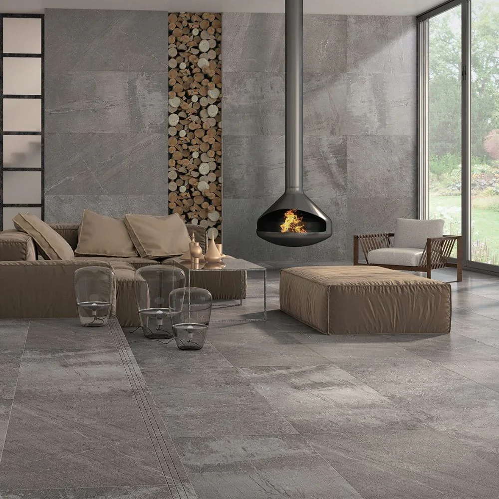 Ray Band Basalt Porcelain Tile 30 x 60cm