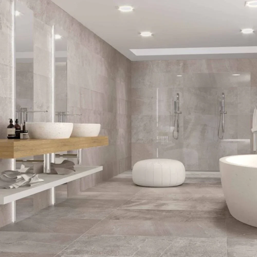 Ray Band Grey Porcelain Tile 30 x 60cm