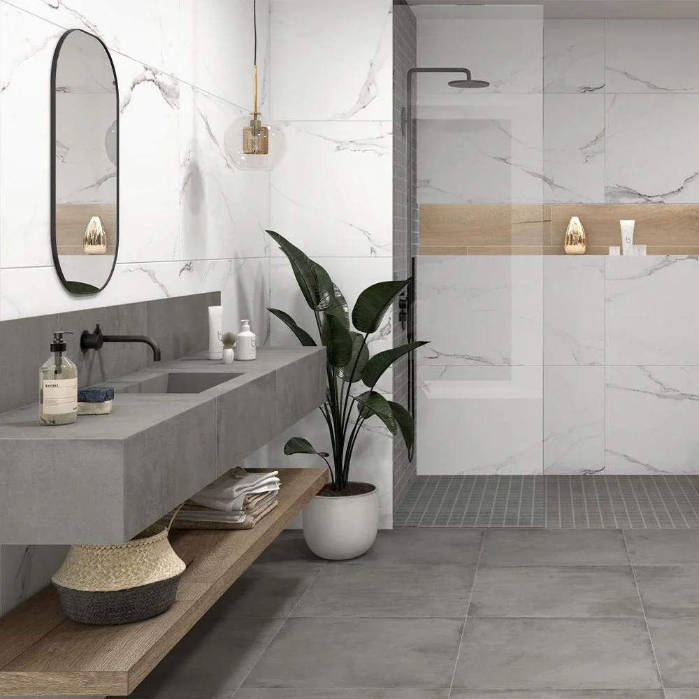 Riviera White Porcelain Tile - Image 4