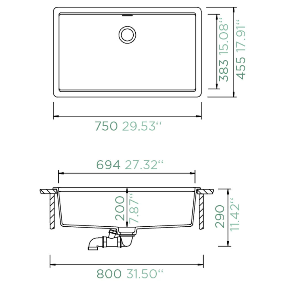 SCHOCK Greenwich N 100 XL Puro Kitchen Sink - Image 7