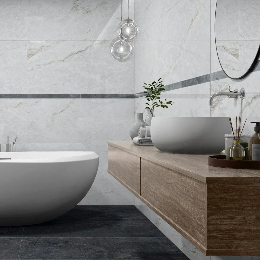 Silken Smooth White Porcelain Tile 30 x 60cm - Image 2