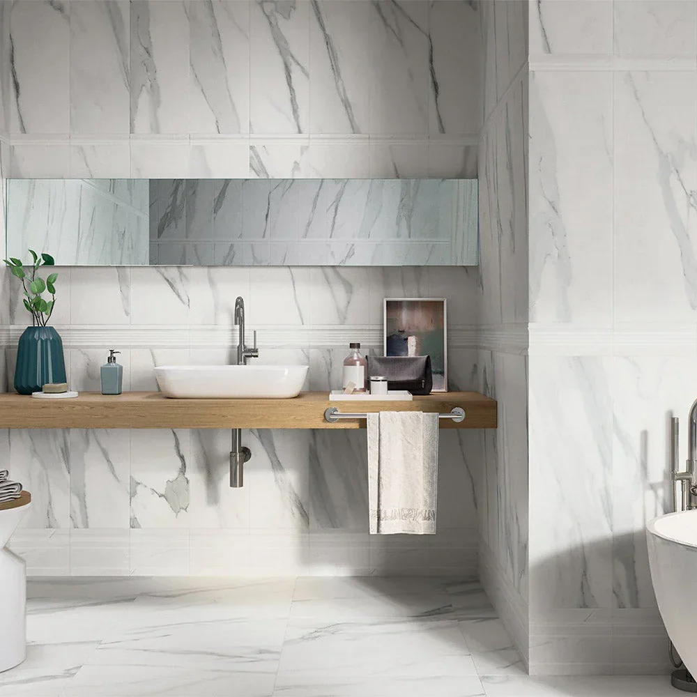 Stately Marble Wall Tile 25 x 75cm