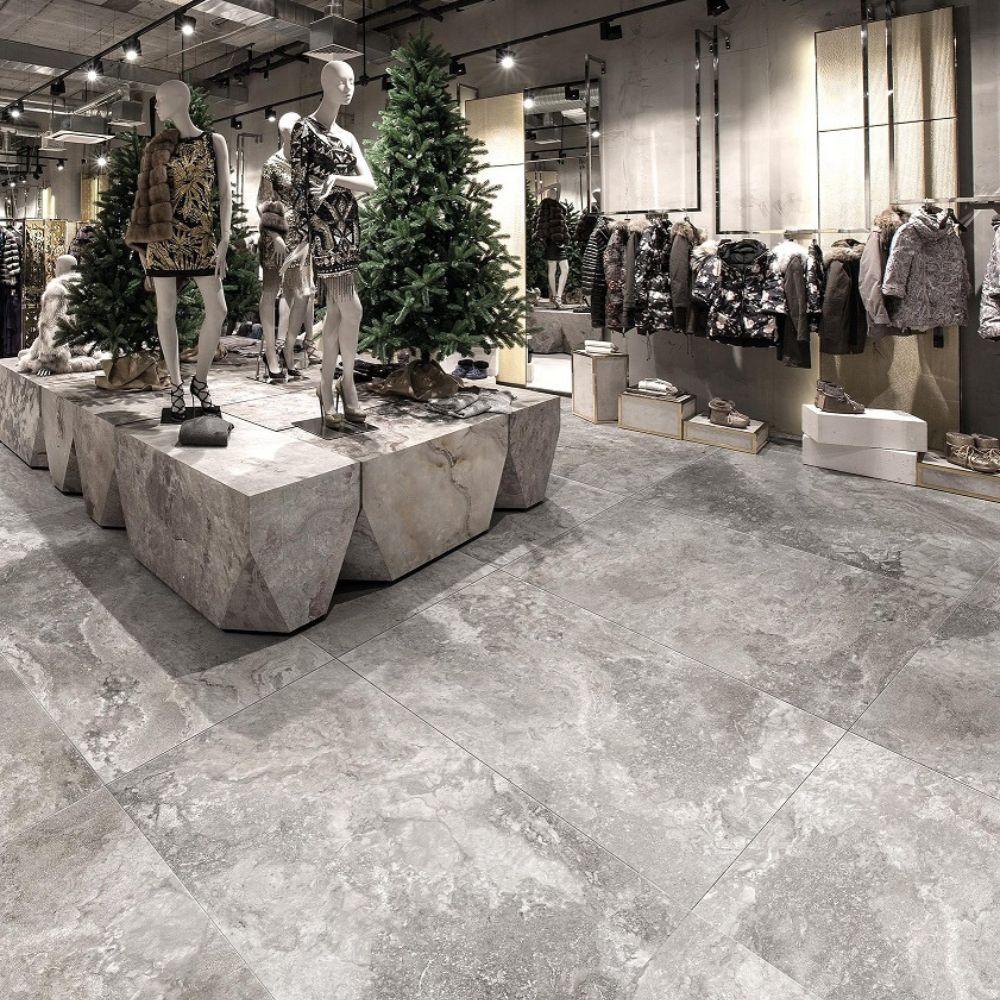Tarentino Stone Grey Porcelain Tile 60 x 120cm - Image 4