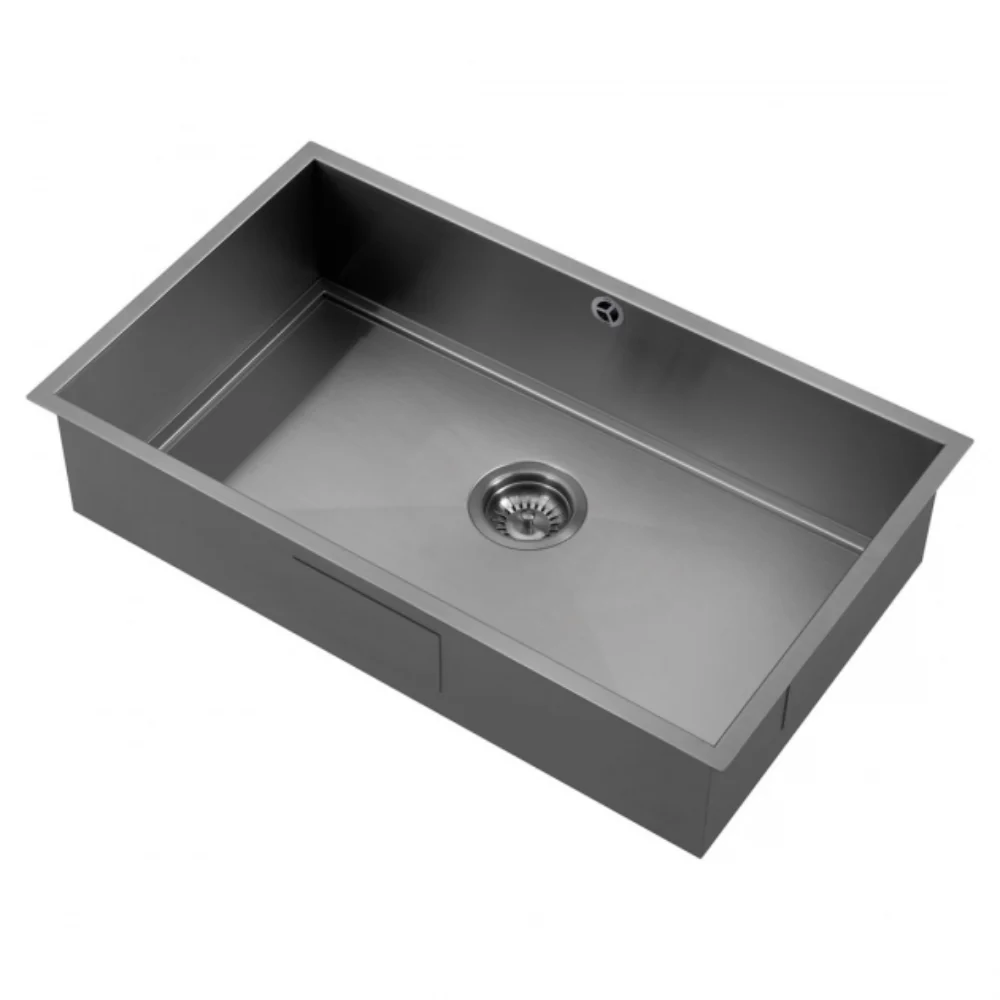 The 1810 Company Axixuno 700U 1.0 Bowl Undermount Kitchen Sink - Gun Metal - Image 2