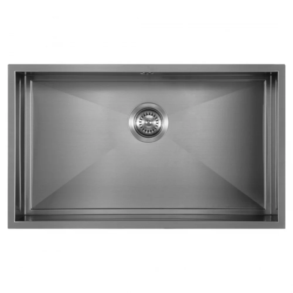 The 1810 Company Axixuno 700U 1.0 Bowl Undermount Kitchen Sink - Gun Metal - Image 3