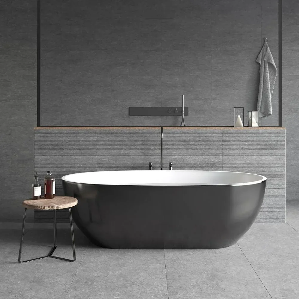 Townhall Dark Grey Porcelain Tile 60 x 60cm
